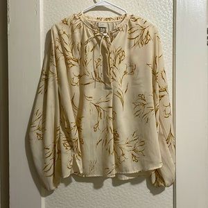 A New Day Floral Blouse with Balloon Sleeves